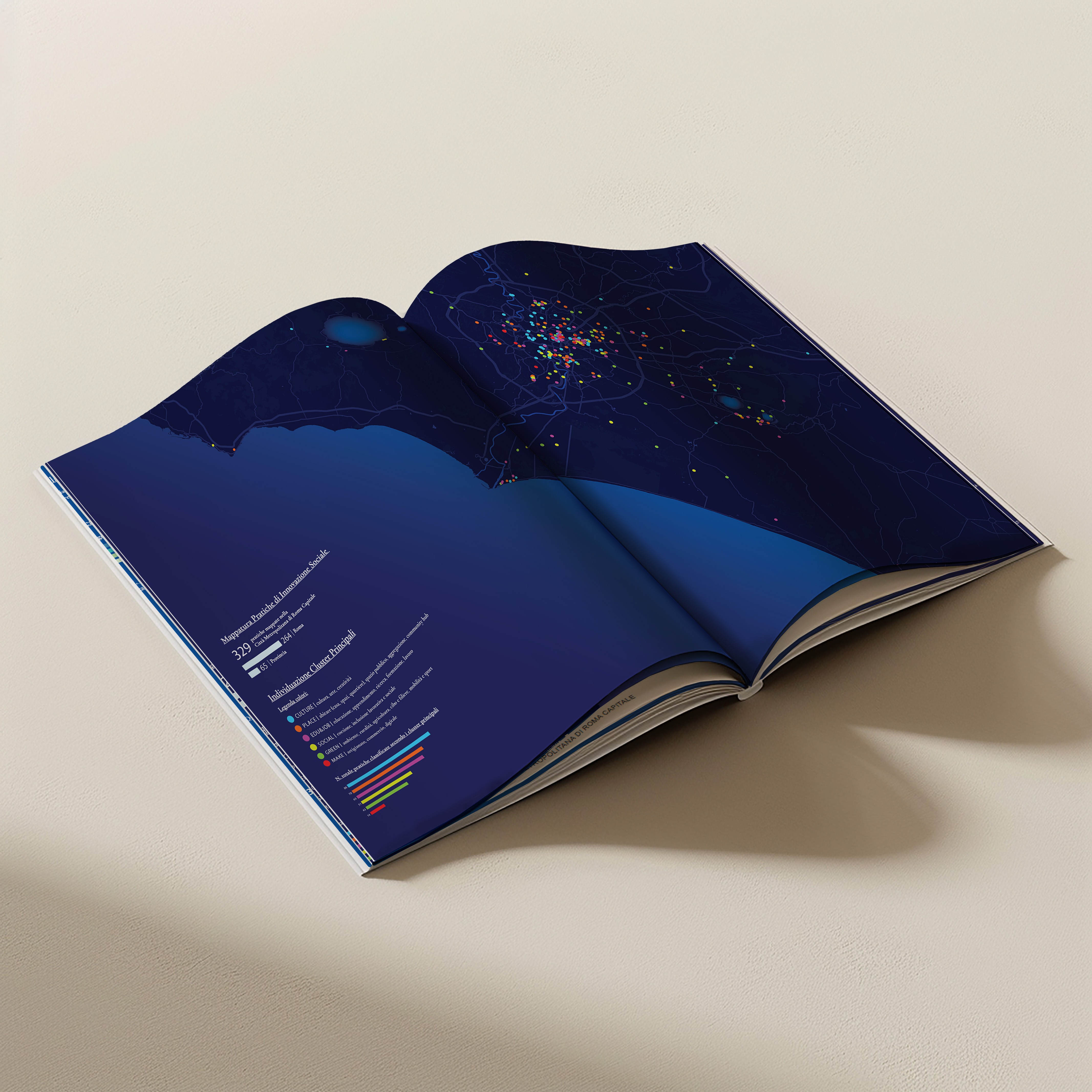 Data visualization mapping social practices as spatial constellations in urban space