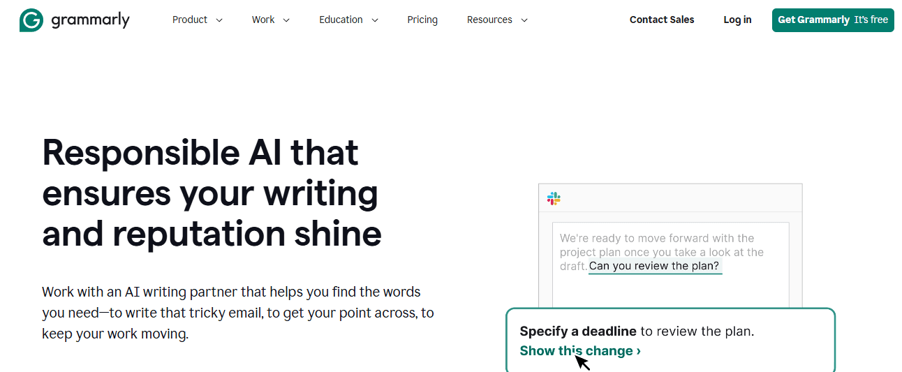 Grammarly - AI Tools List