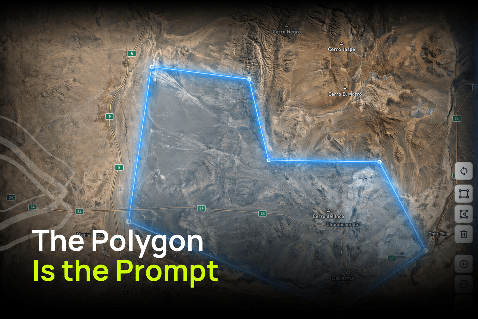 Polygon is the prompt map of chile with polygon GIX