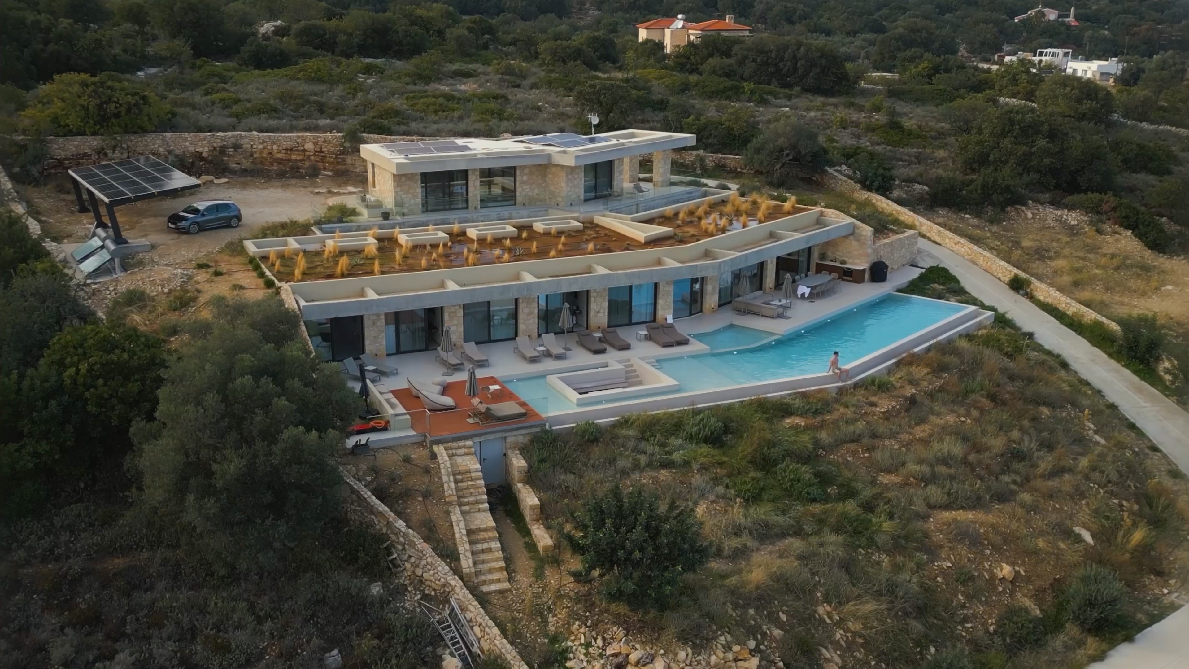 Luxury house from above