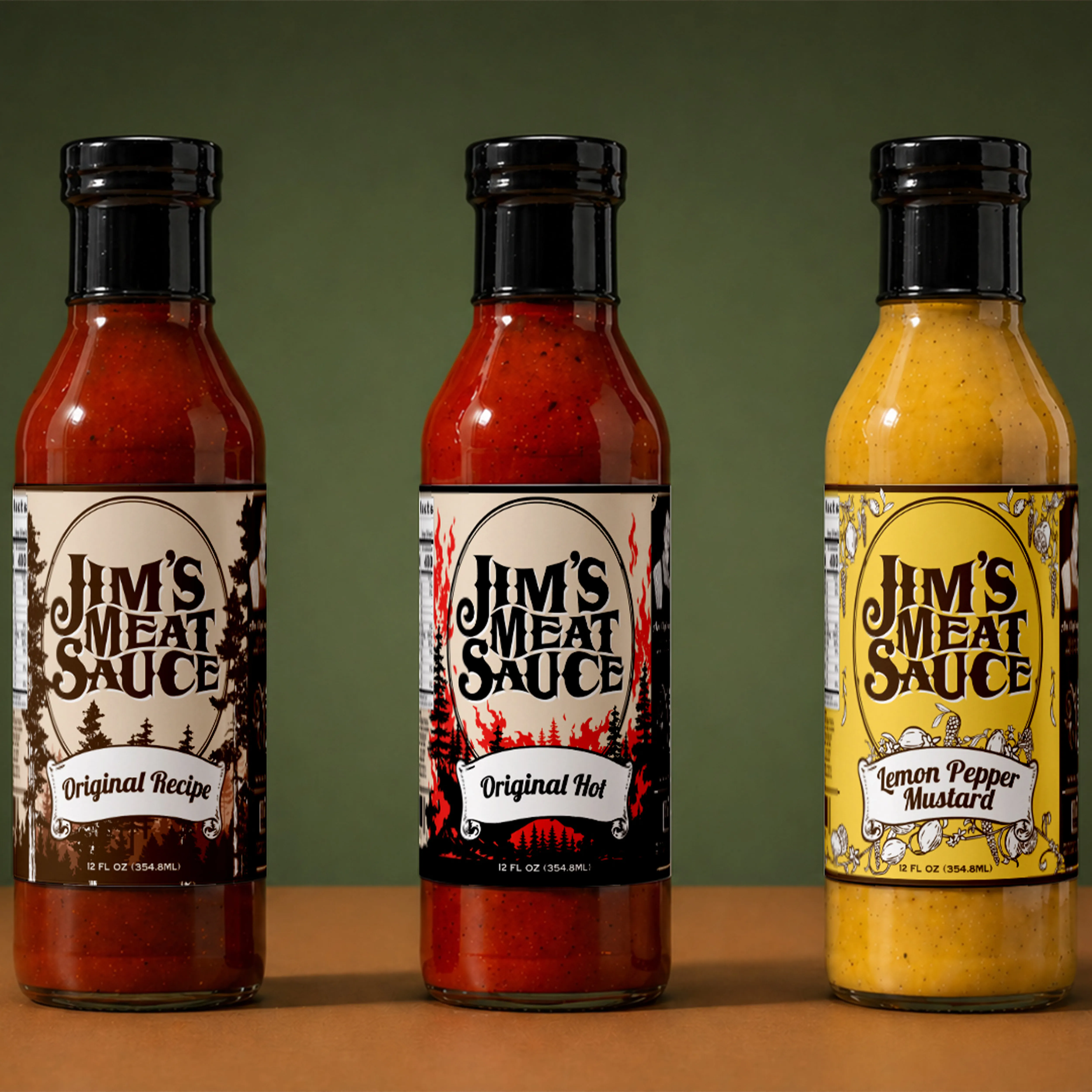 Jim's Meat Sauce brand identity and packaging design showcase