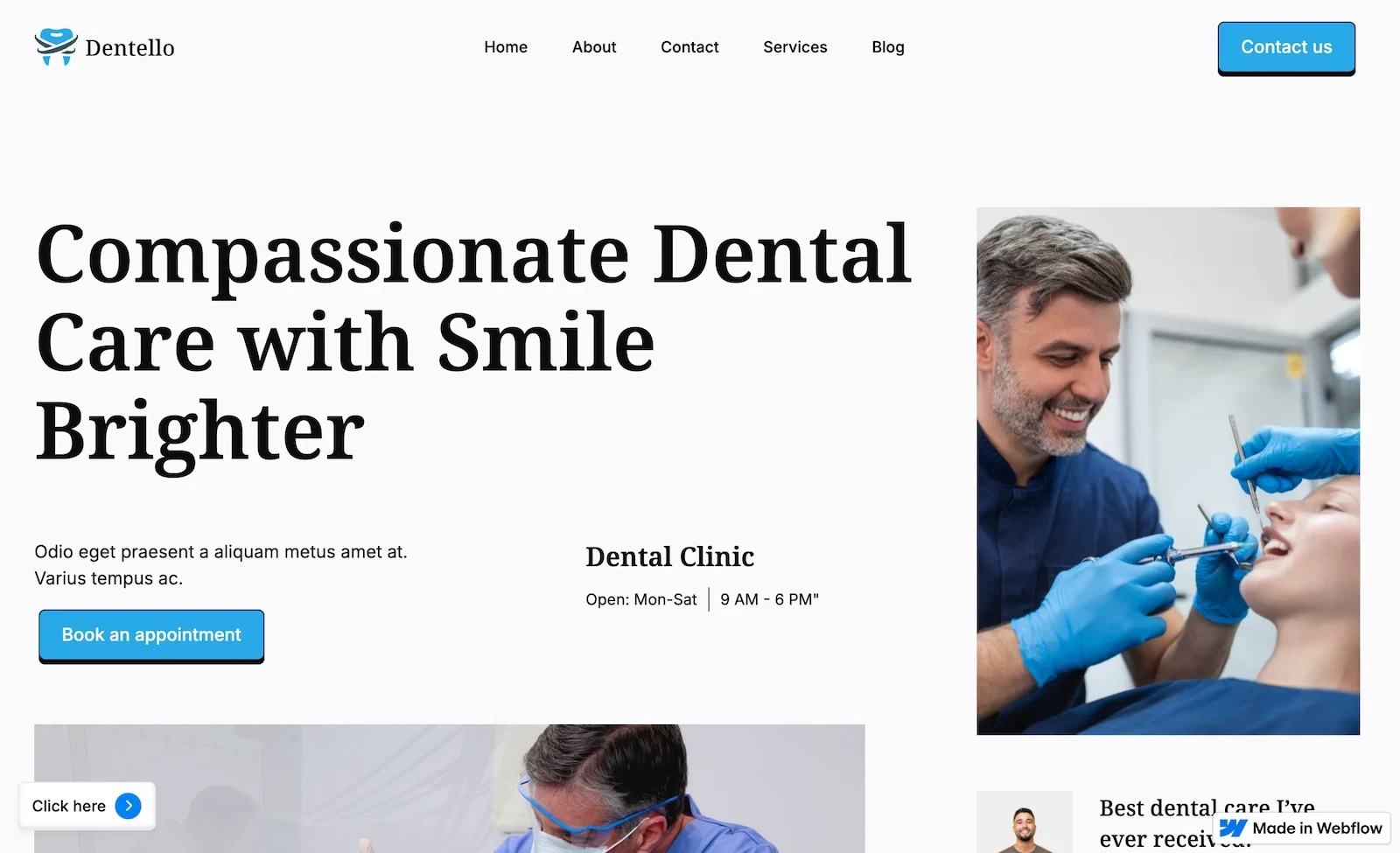 Dentello - Dental Website Template