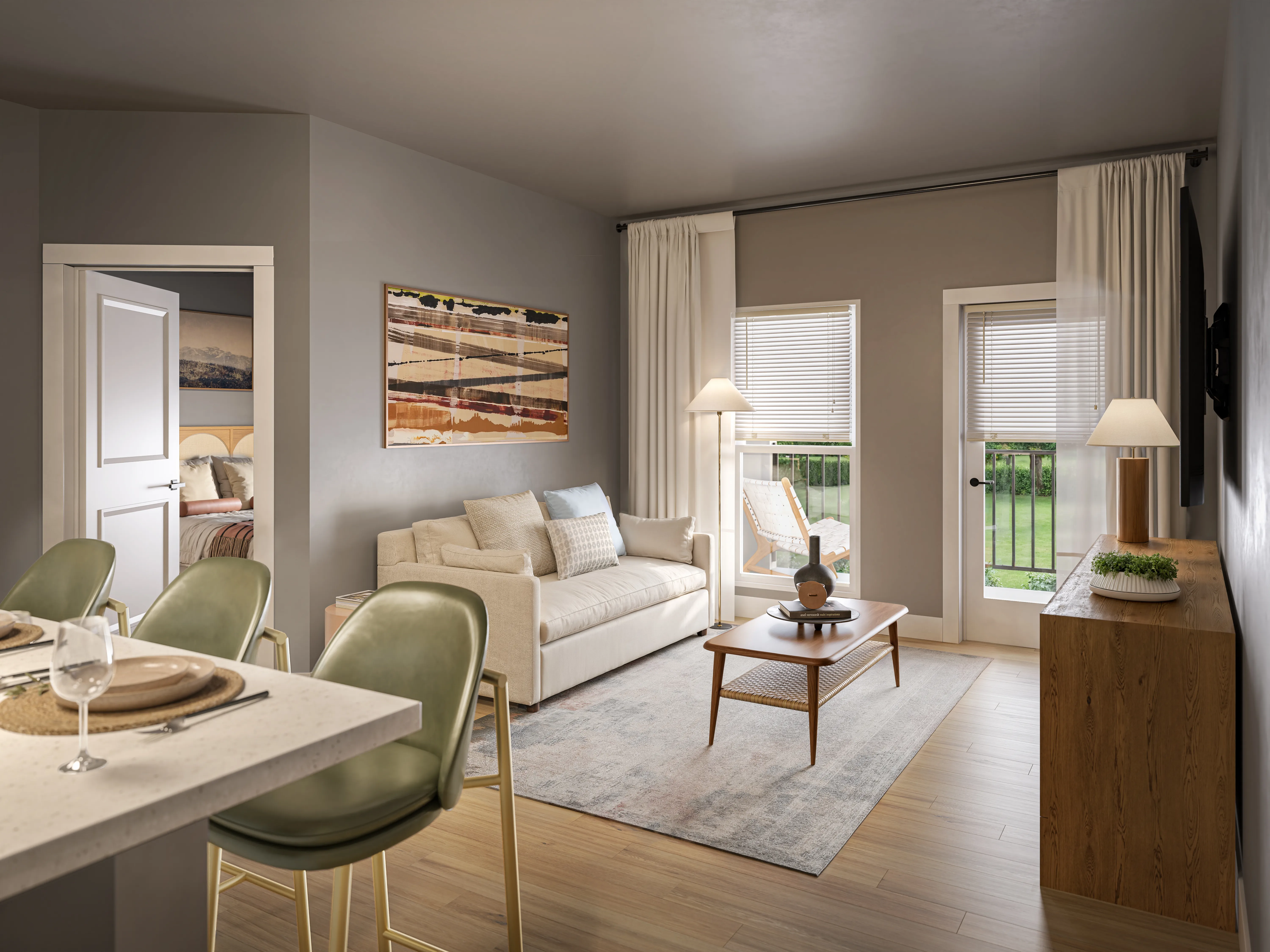 Living Room & Balcony