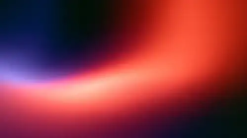 Luminous Grain 14 — red, violet, ivory; abstract, grain, gradient background