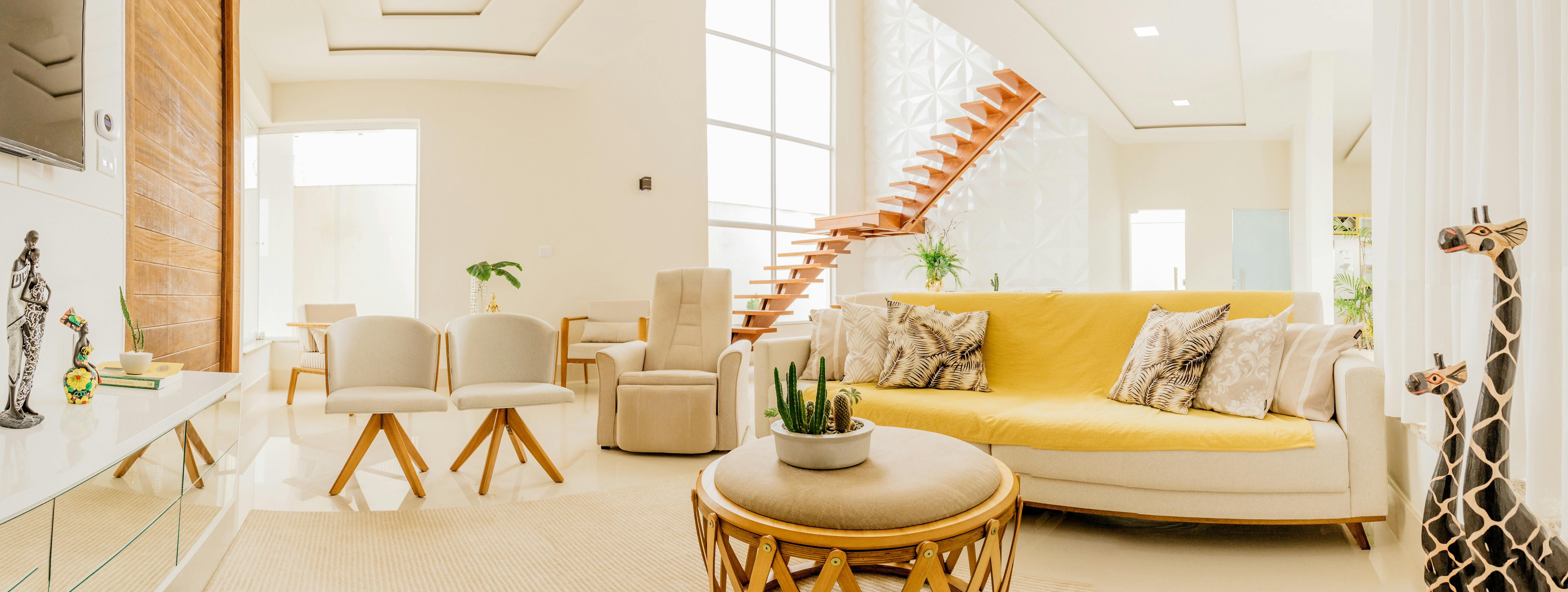 Renovated living room interior by Wisdom Construction, Cyprus