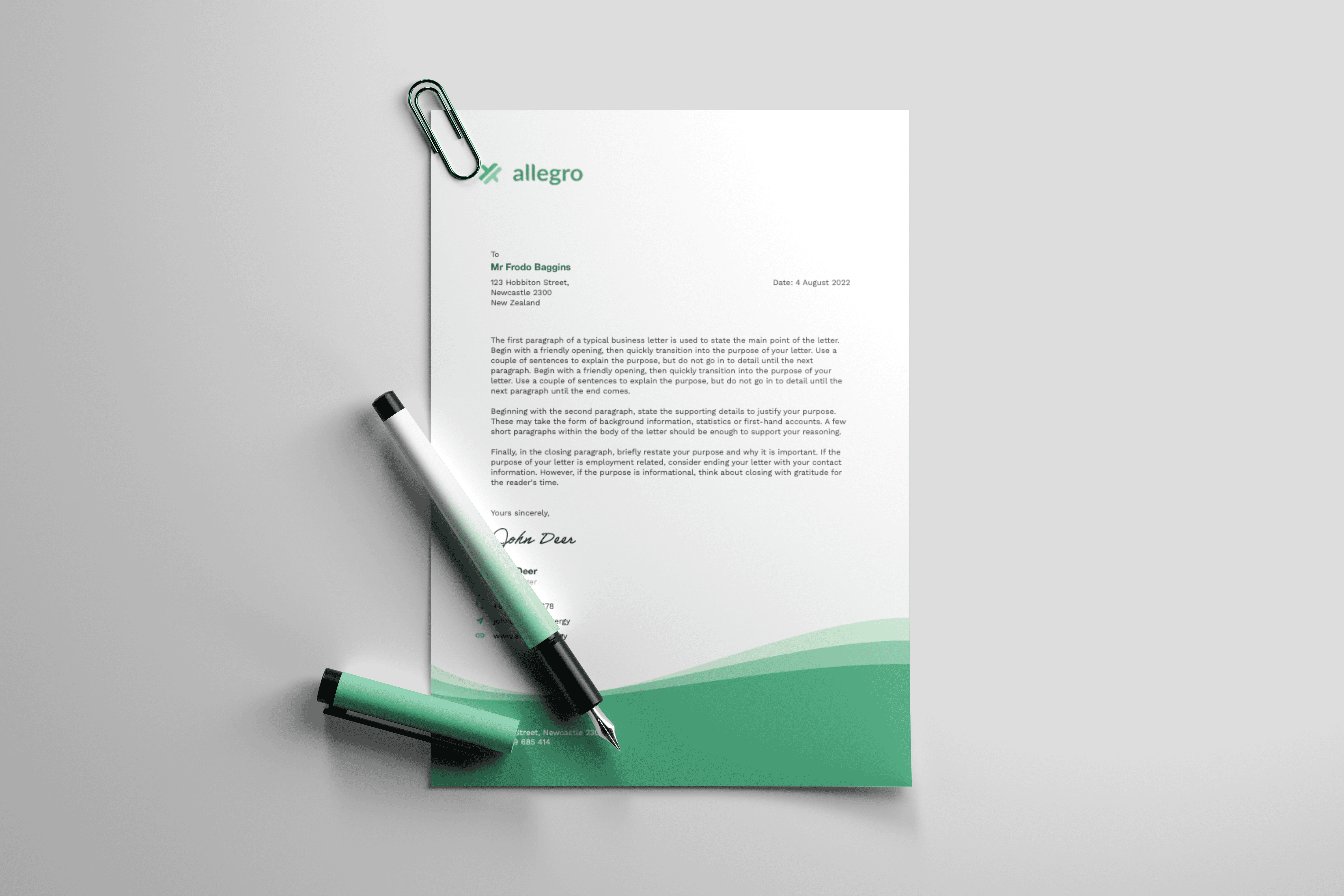 A picture of a letterhead design
