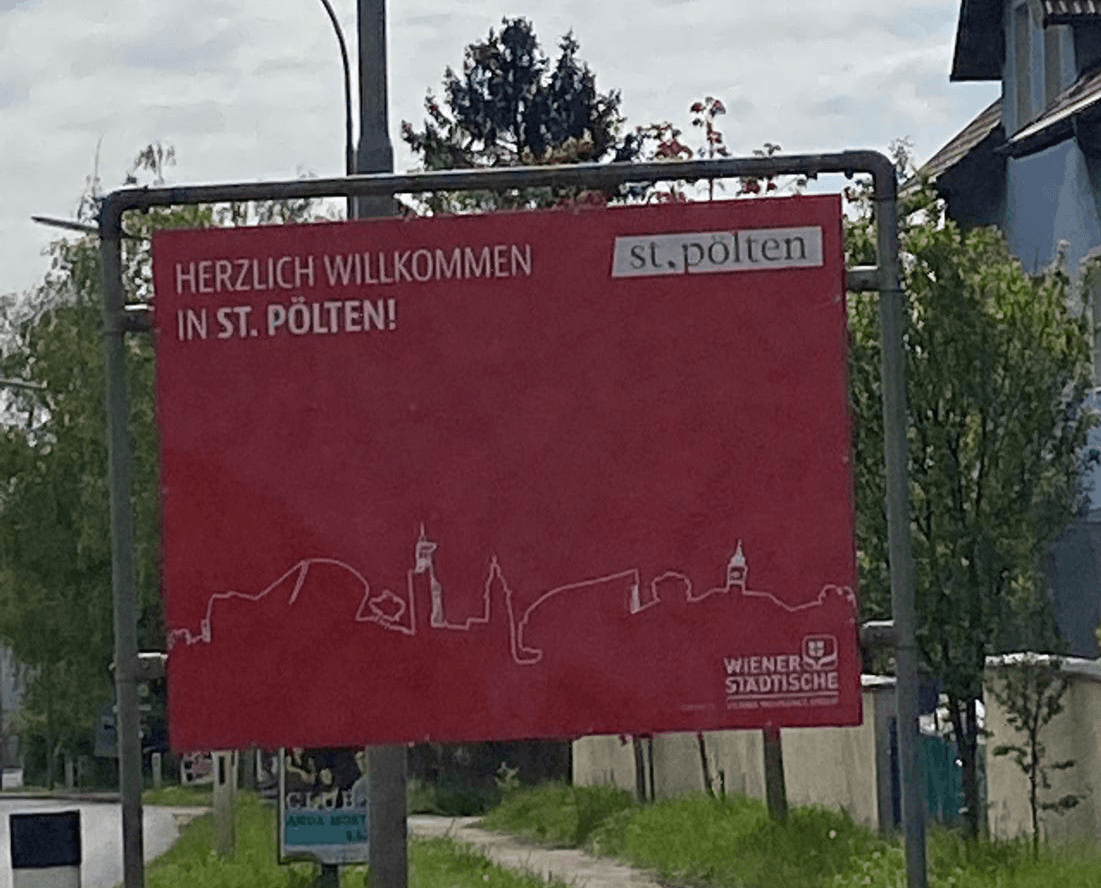 STP Skyline Visual als Willkommensschild