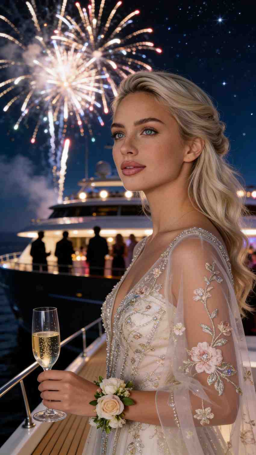 seedance1.5 a girl holding a glass of wine