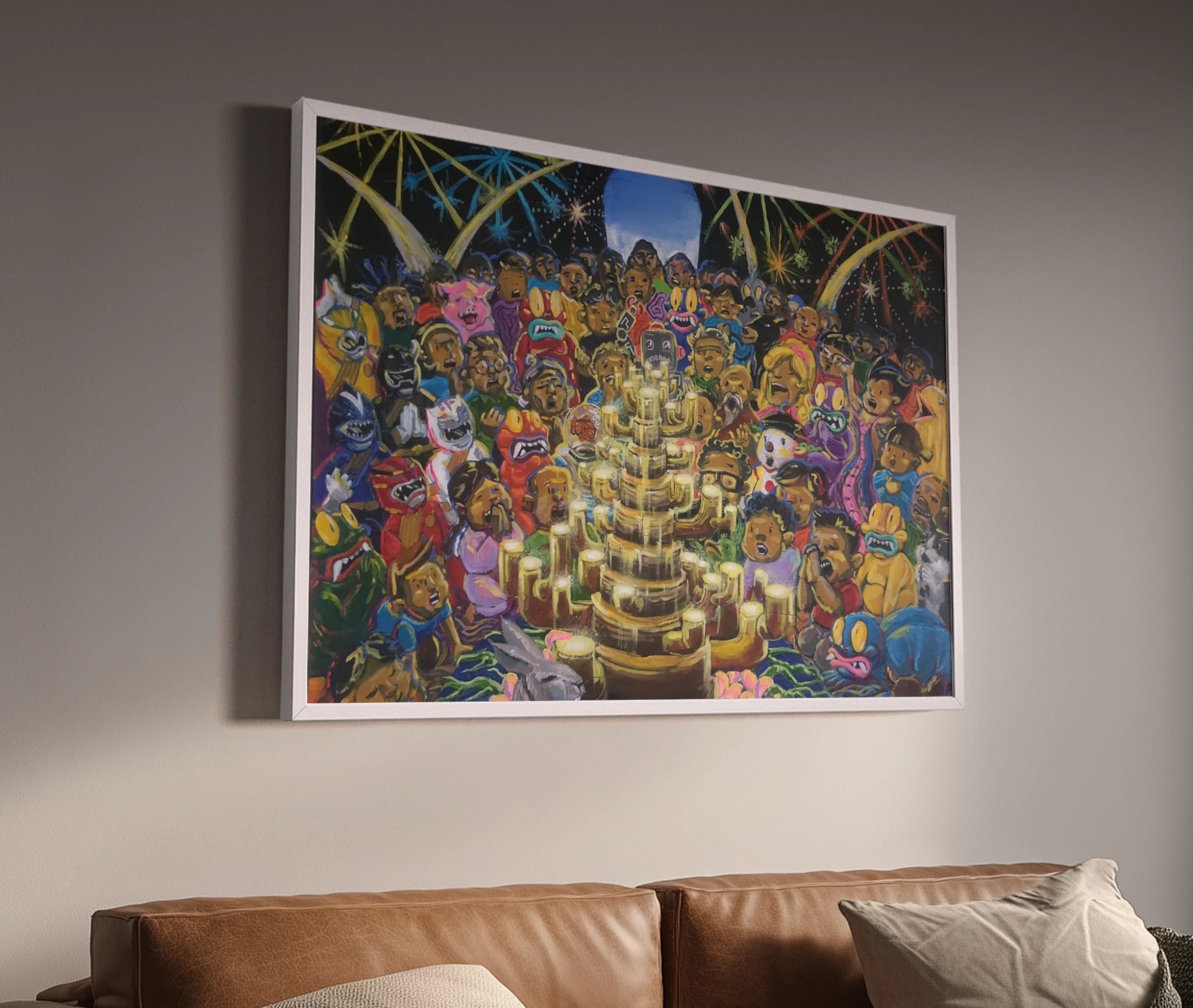 premium art poster and canvas prints, with originals available, from QART , of the artwork " Manifest! Please Wait a Moment "