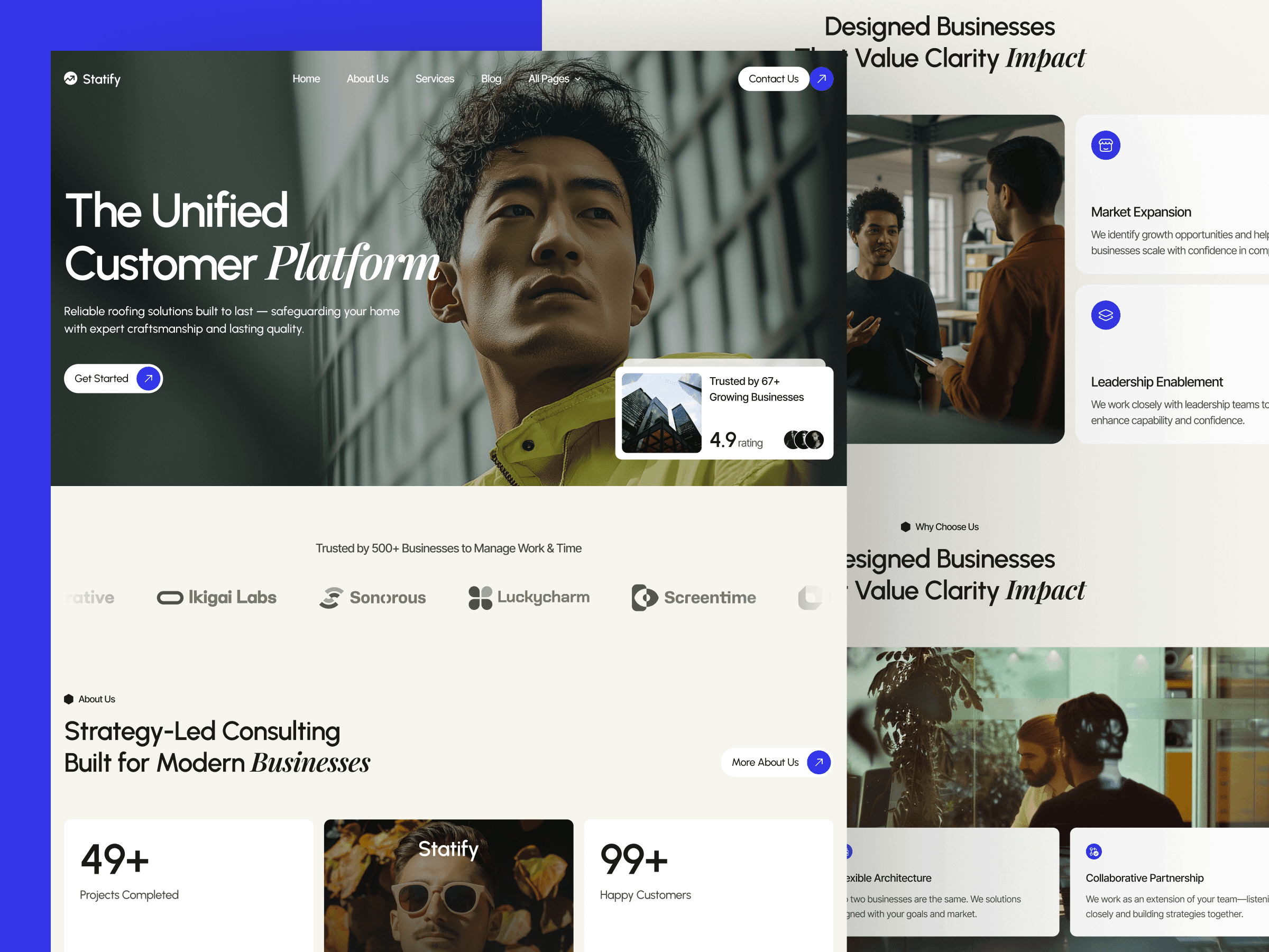 framer business coaching template