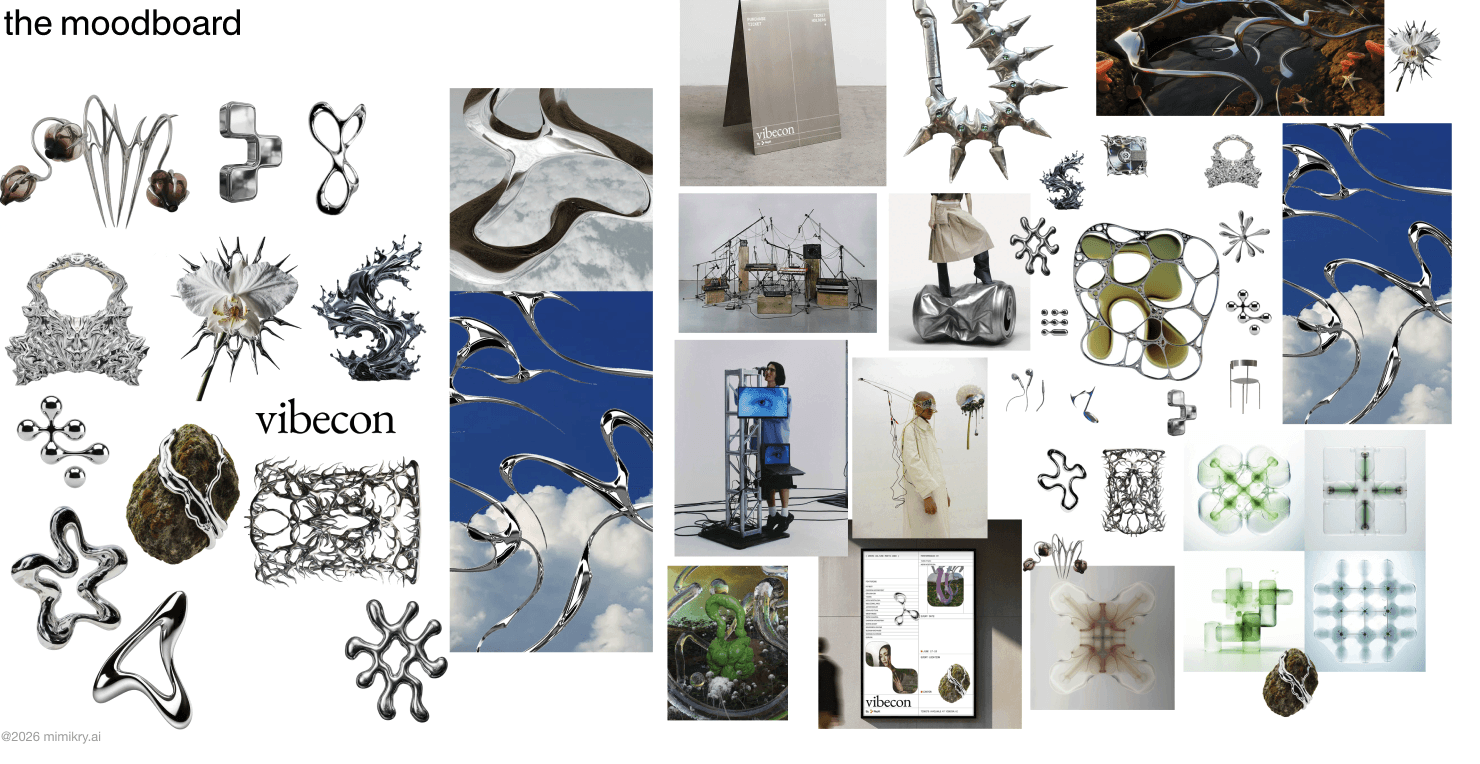 Moodboard for the Vibecon installation