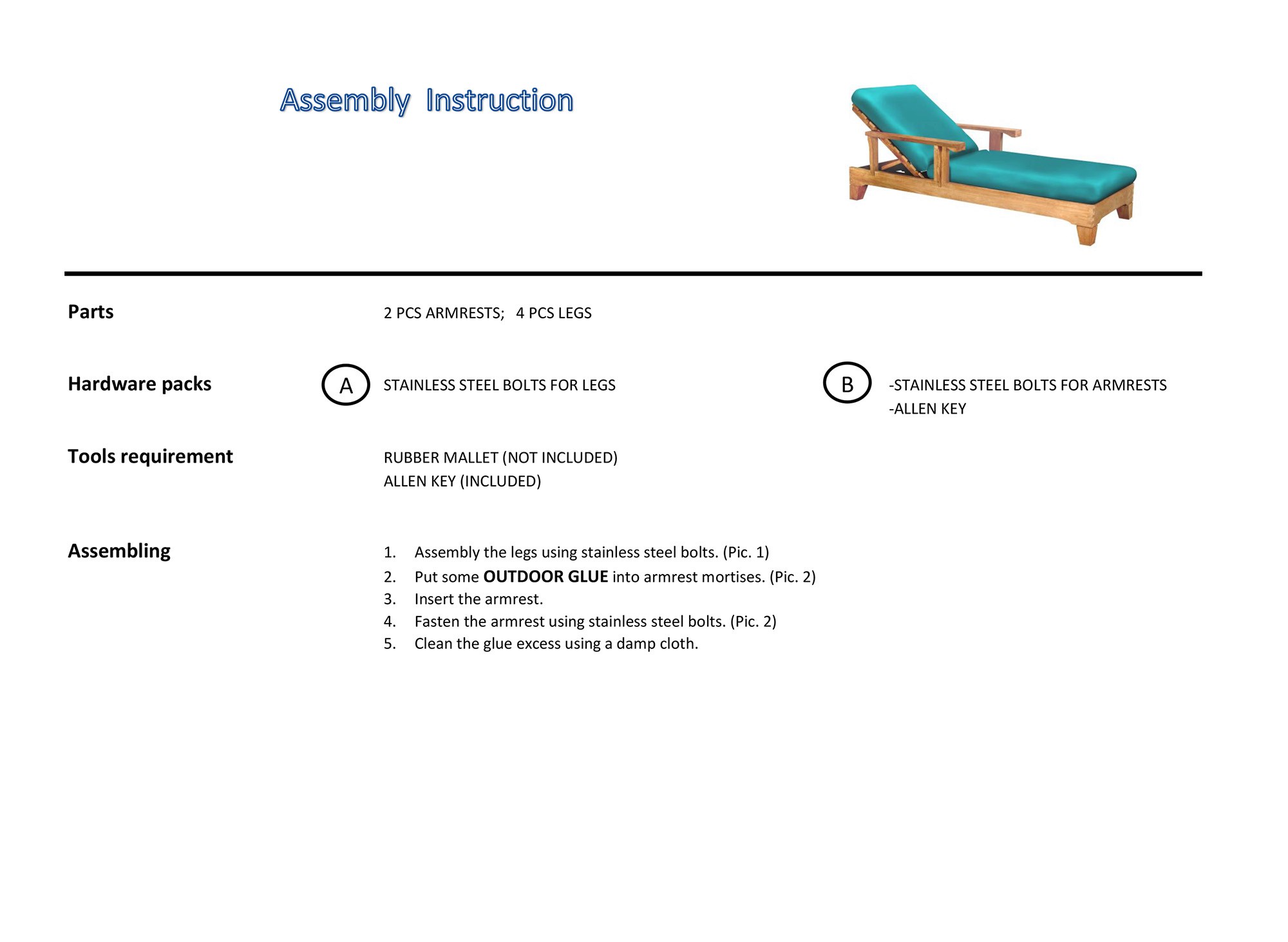 assembly instruction