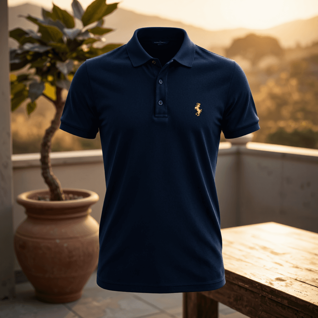 product photography of a polo shirt
