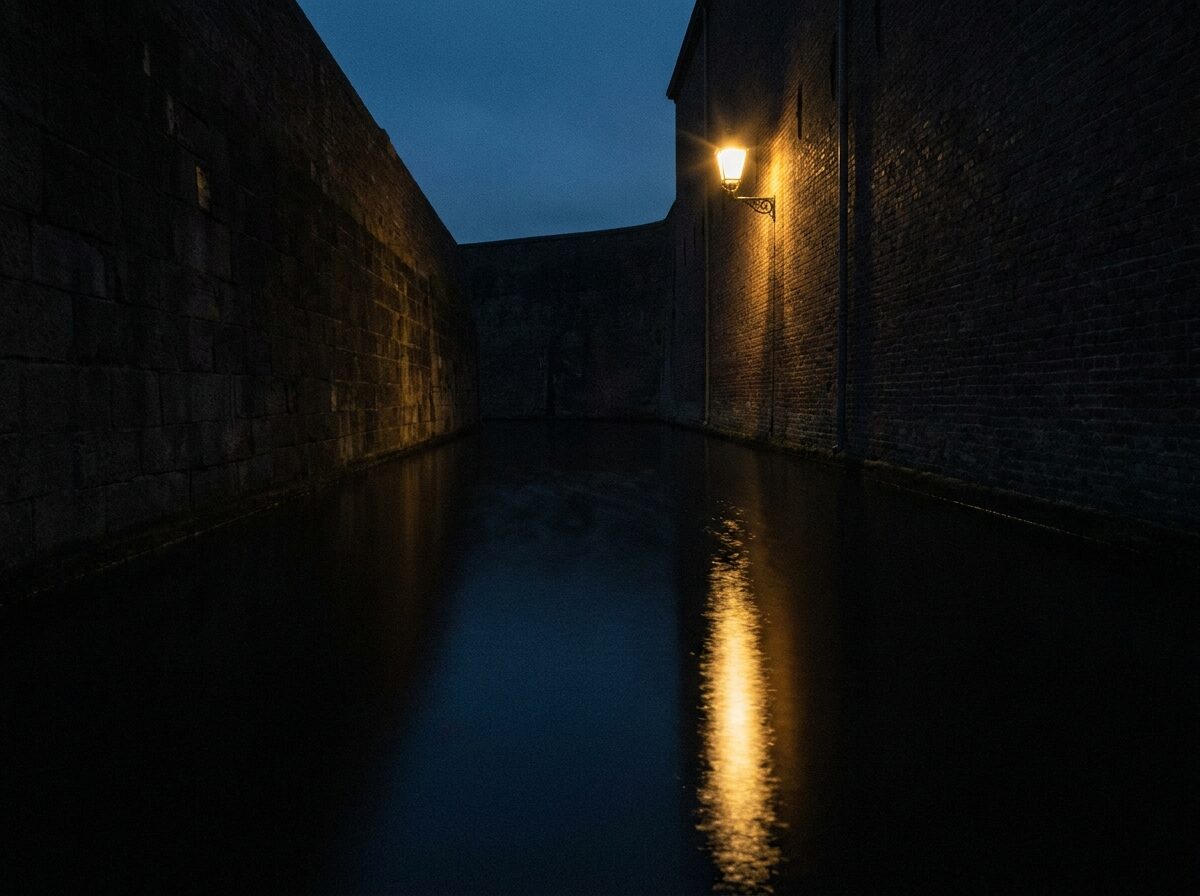 The cut, at dusk