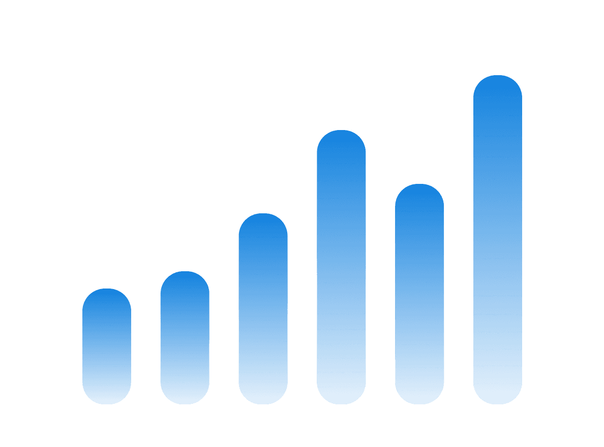 Rising bar chart icon showing growth and improved results.