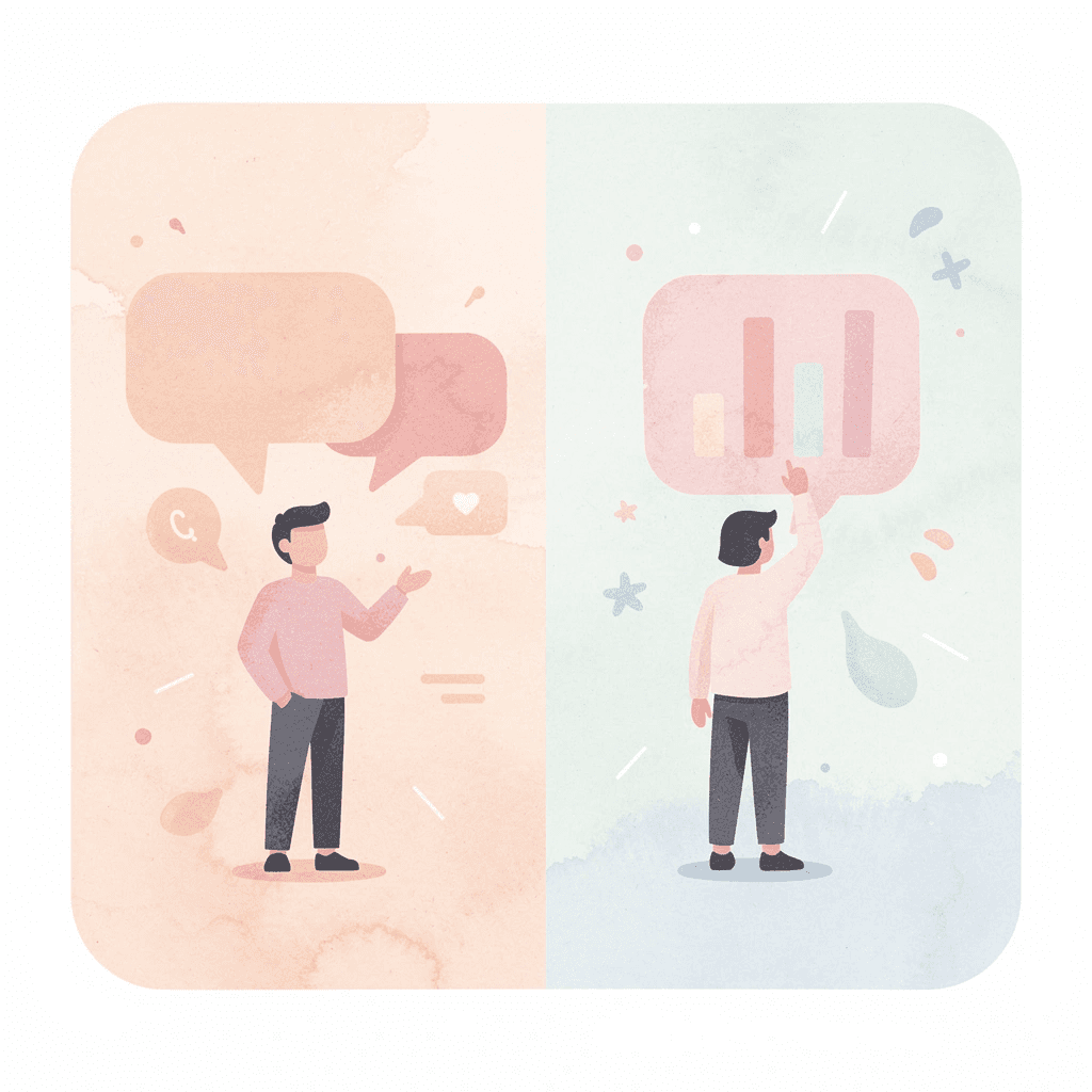 Split scene showing contrast between expecting easy English and struggling with grammar rules