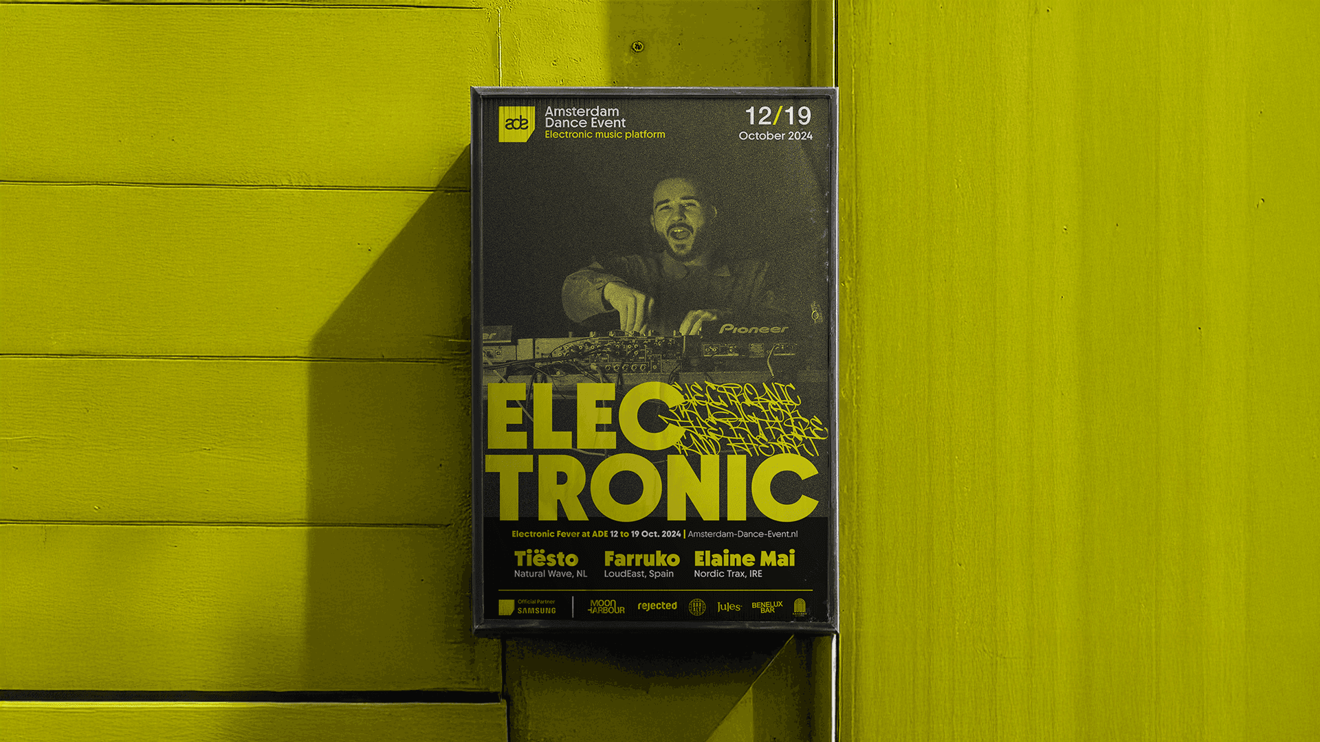 previre image of a poster designed for Amsterdam Dance Event or ADE