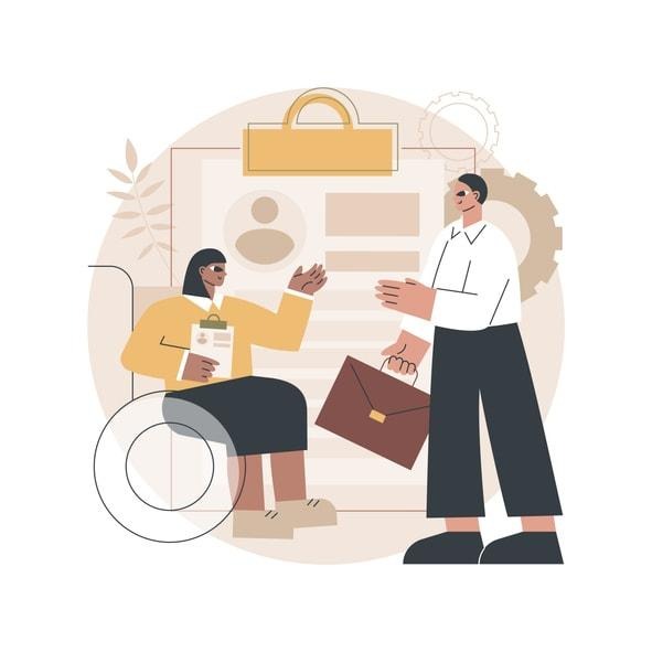 A visual representation of inclusive recruitment practices, featuring a diverse group of job candidates.