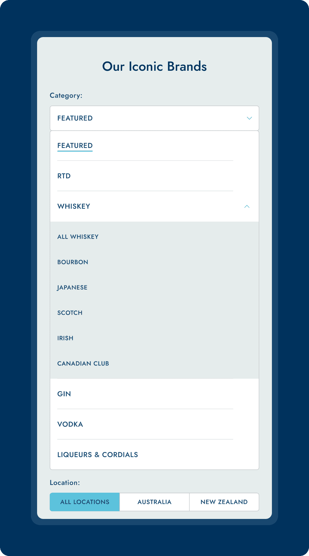 A two screens of the home page of the website