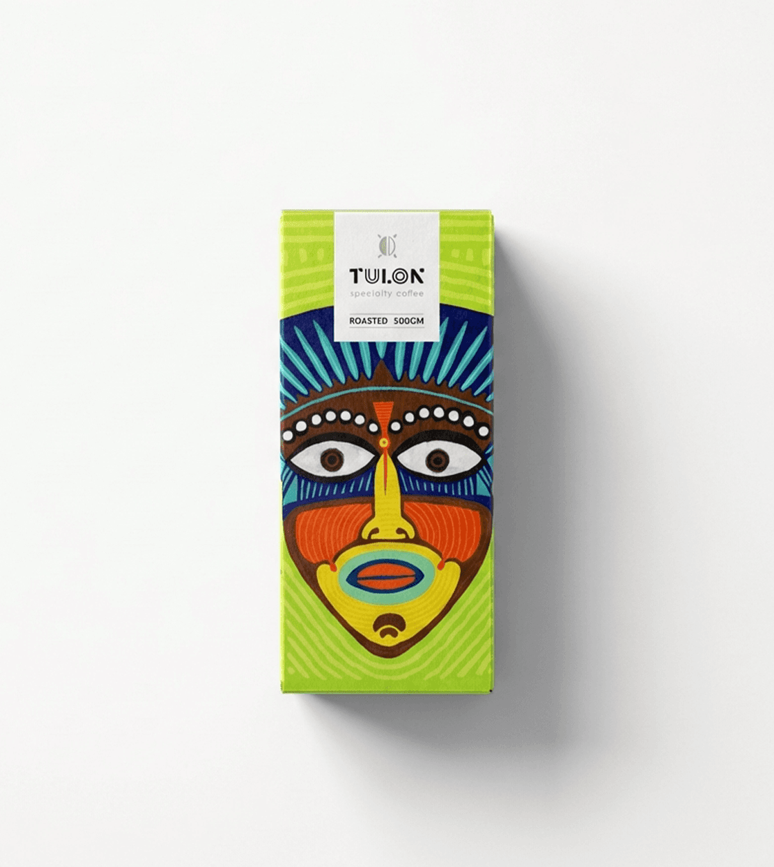 Tulon Kenyan coffee brand identity by BMEG, featuring earthy sophisticated tones, cultural accents, and AI-driven product photography that celebrates ancestral heritage and origin pride.