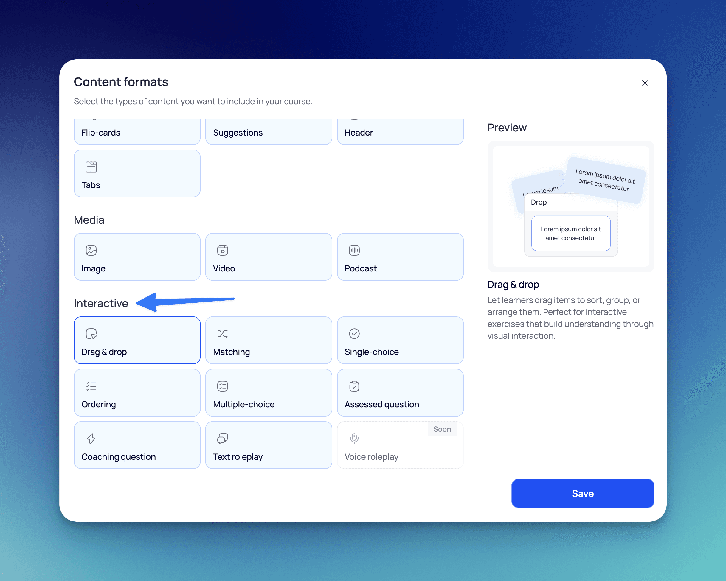 Foxtery interactive formats