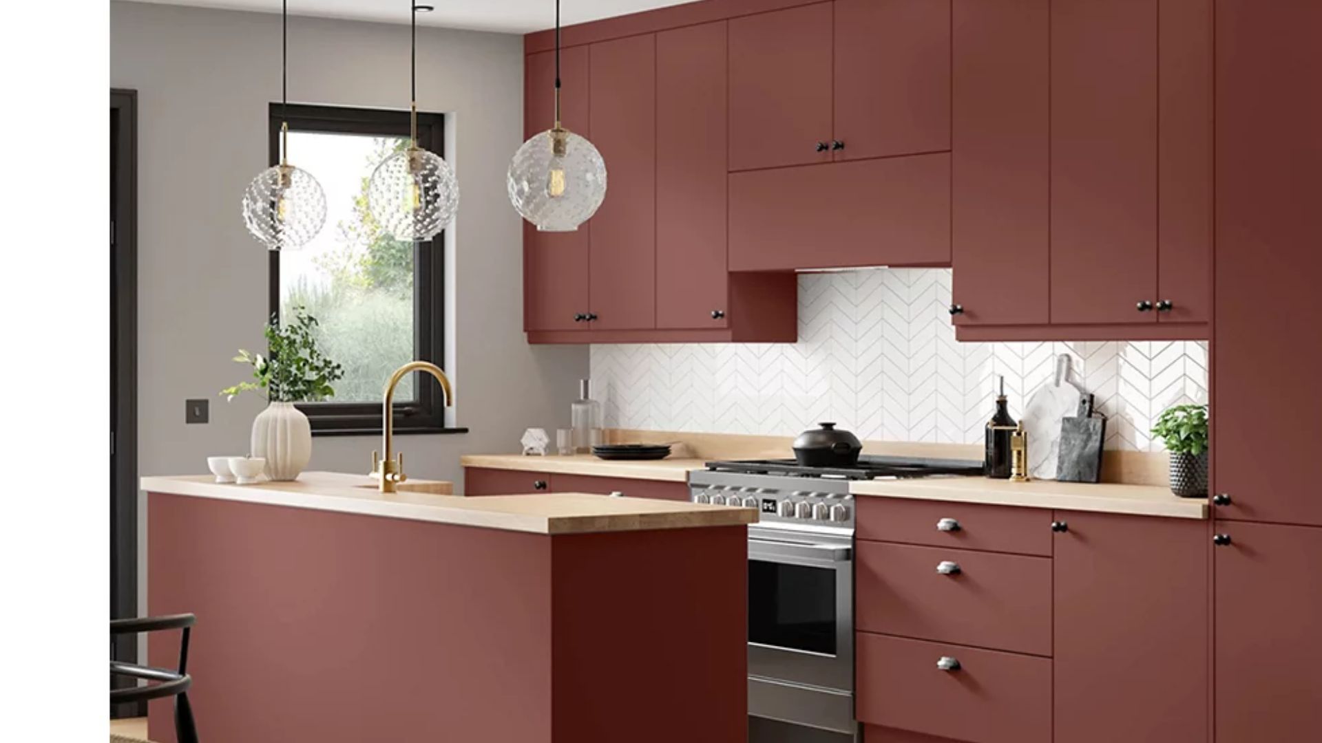 Bold Red and Neutral Beige