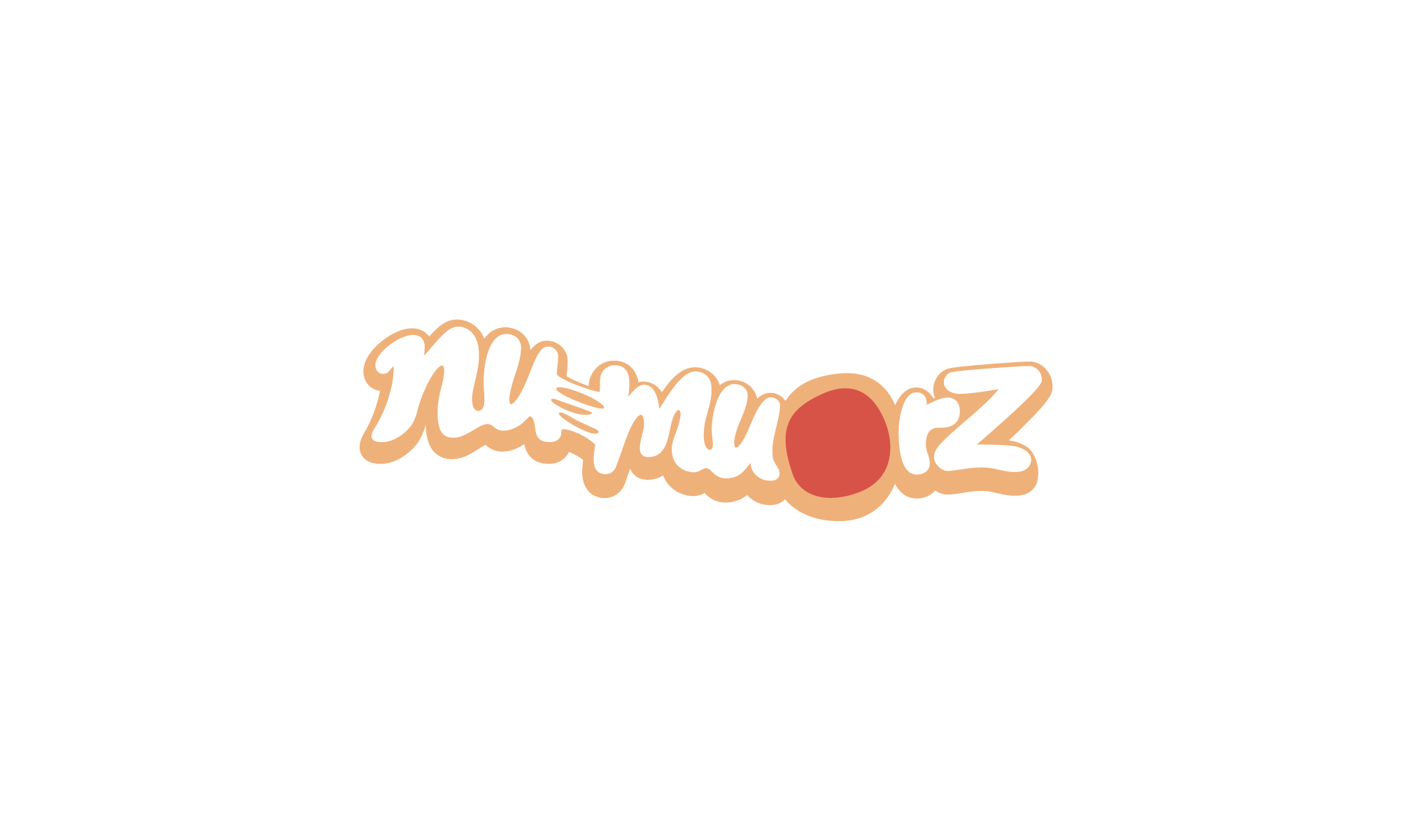 Nu Muorz logo design with custom lettering and pizza-inspired graphic details on a white background.