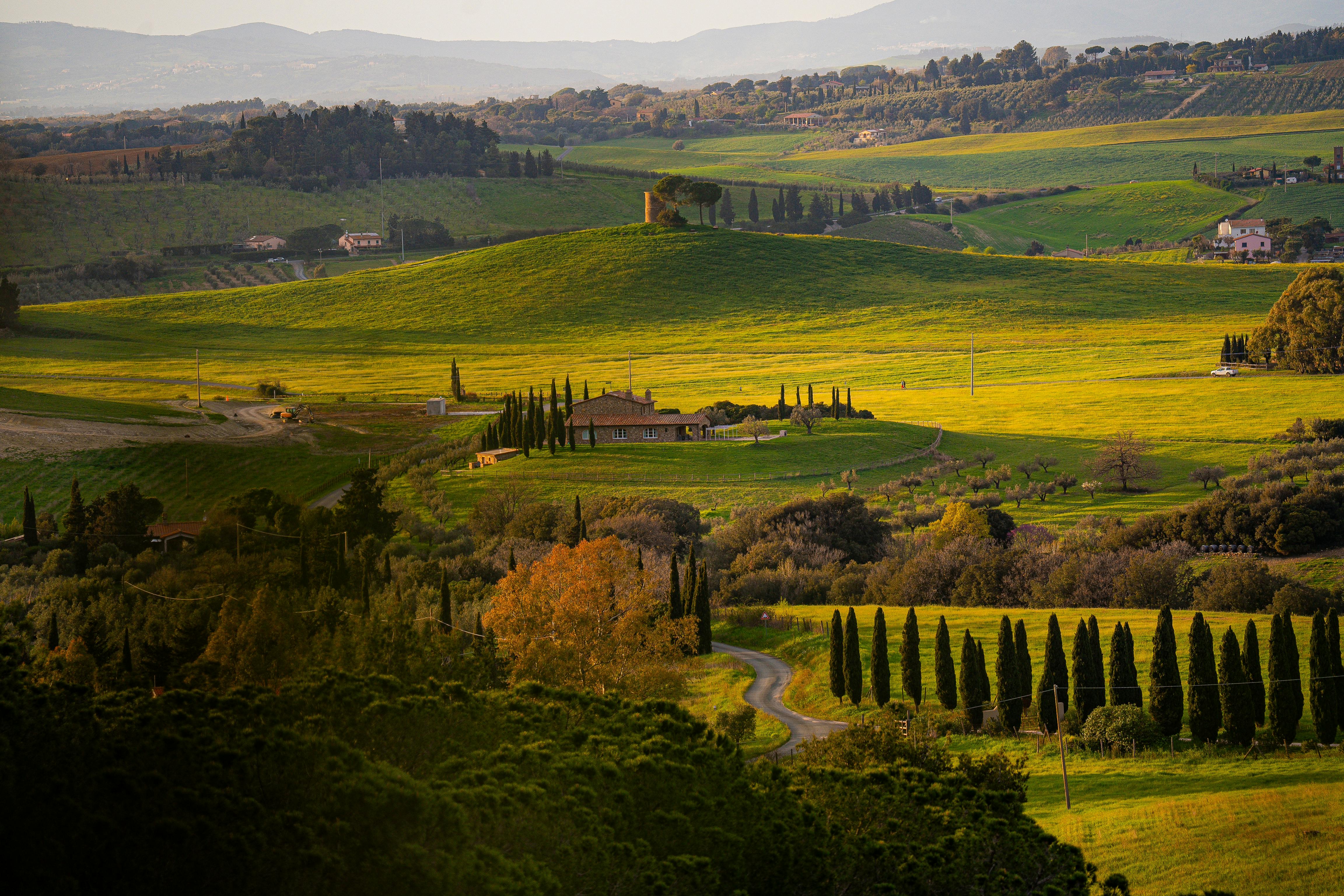 Val d'Orcia at sunset, light that has been written about for six centuries.