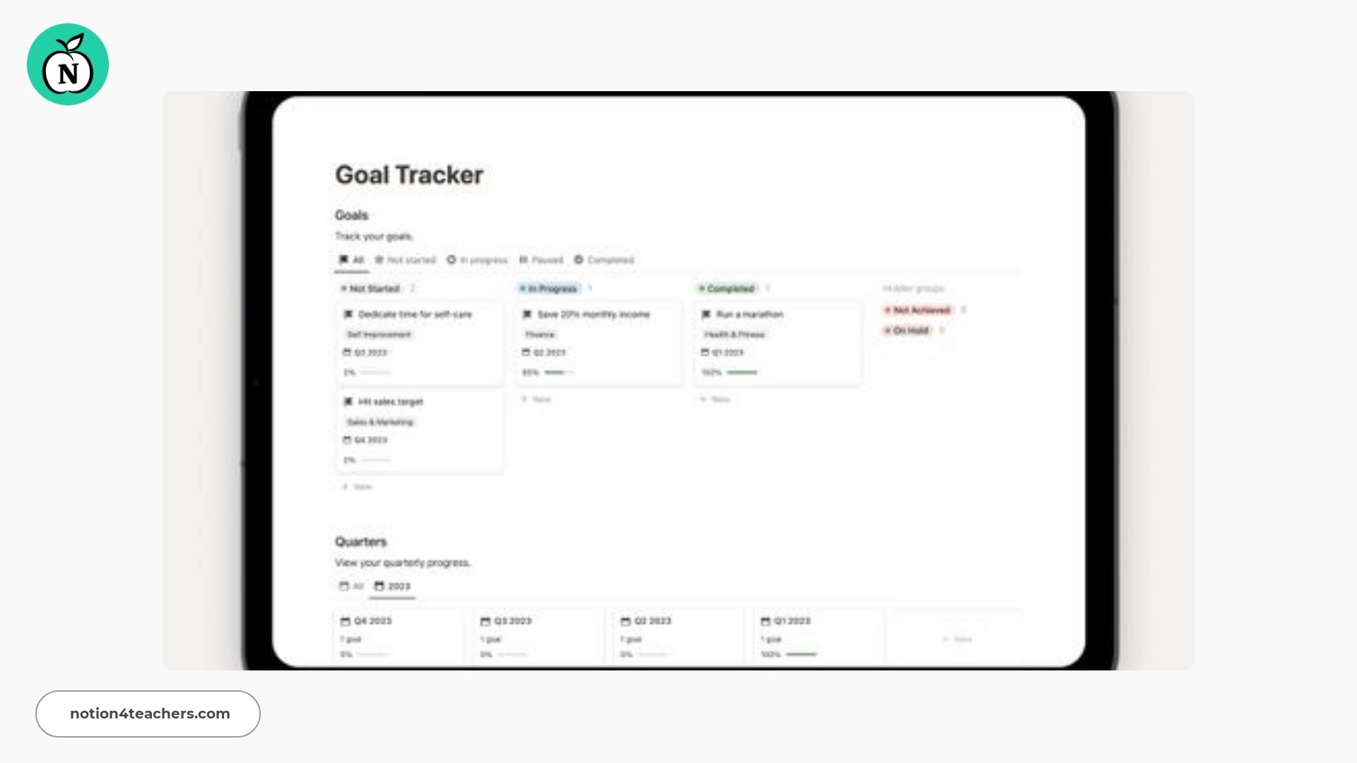 Notion Goal Tracker