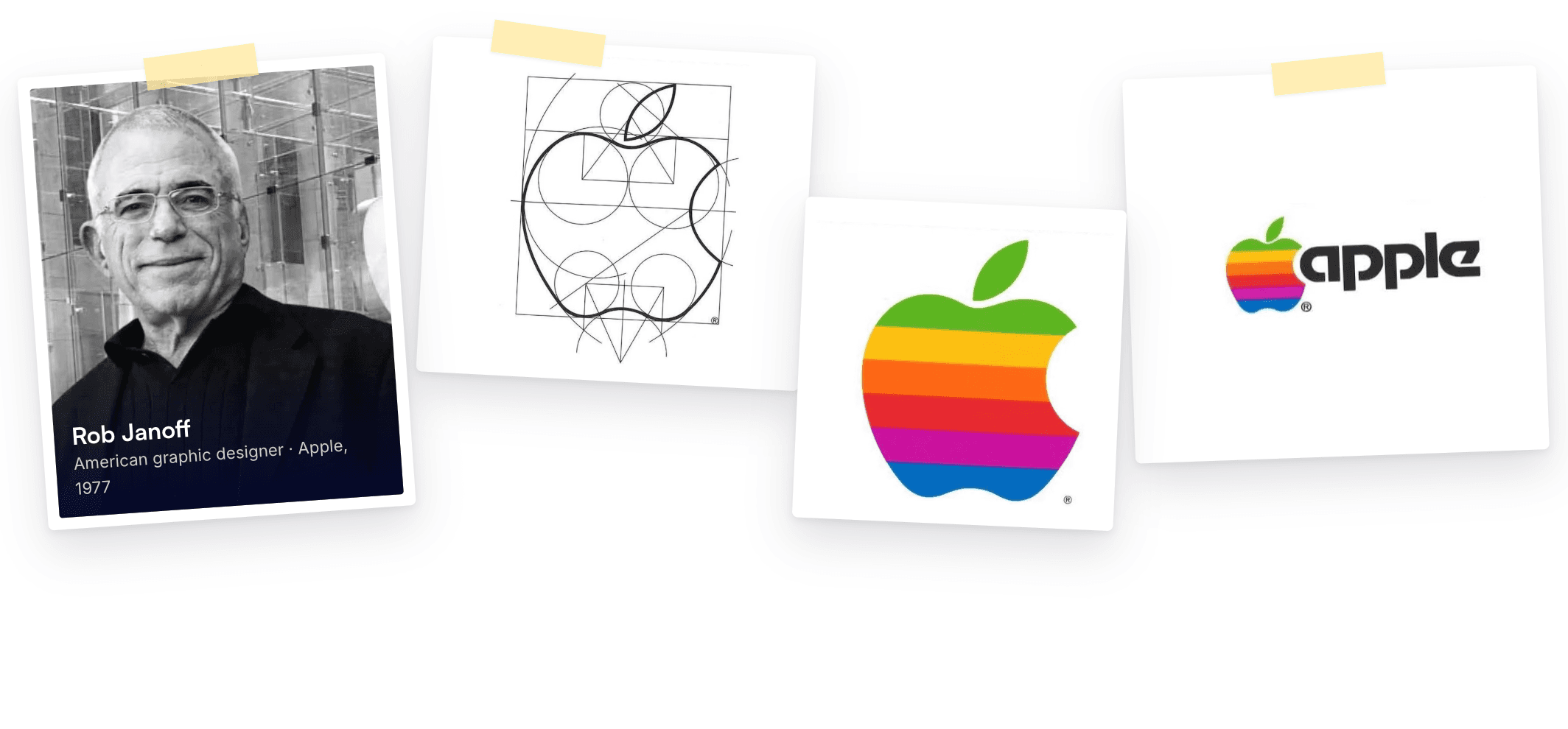 Rob Janoff, Apple: early sketches and logo history