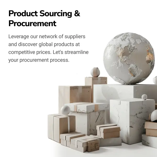 Product Sourcing & Procurement - Leverage our network of suppliers and discover global products at competitive prices. Let's streamline your procurement process.