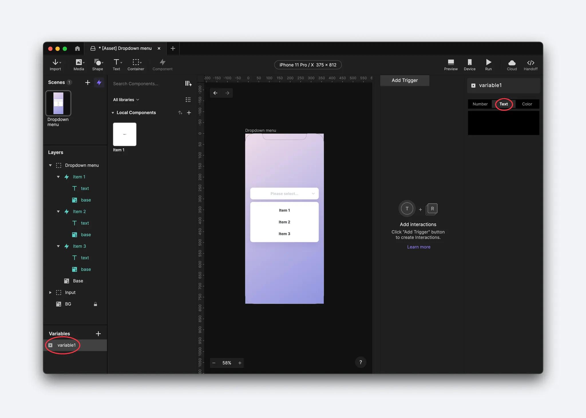 add a variable for all scenes