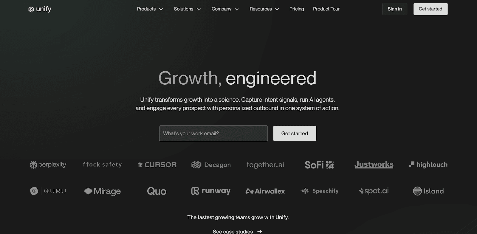 Unify homepage