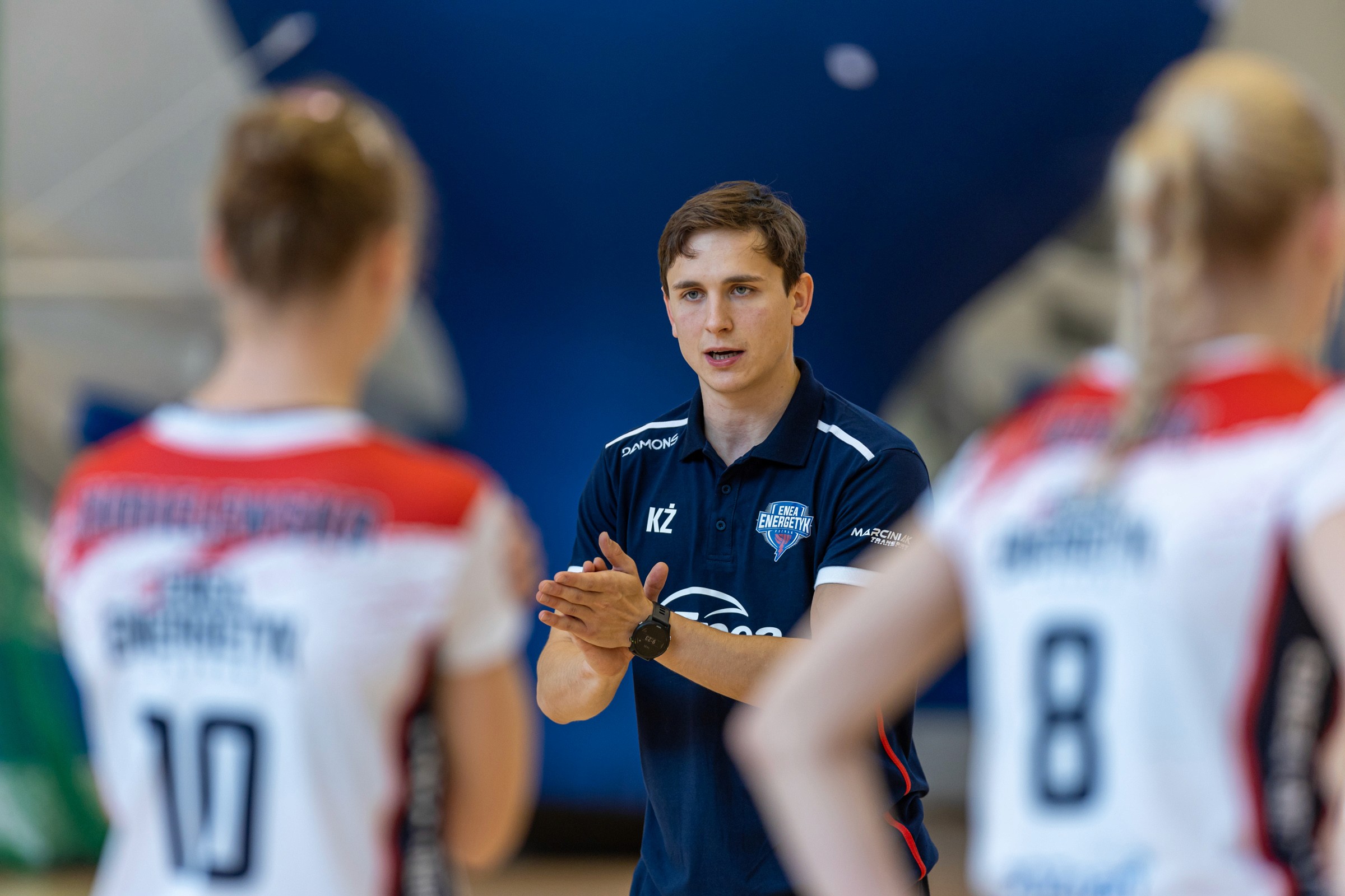 Athlete winning a race