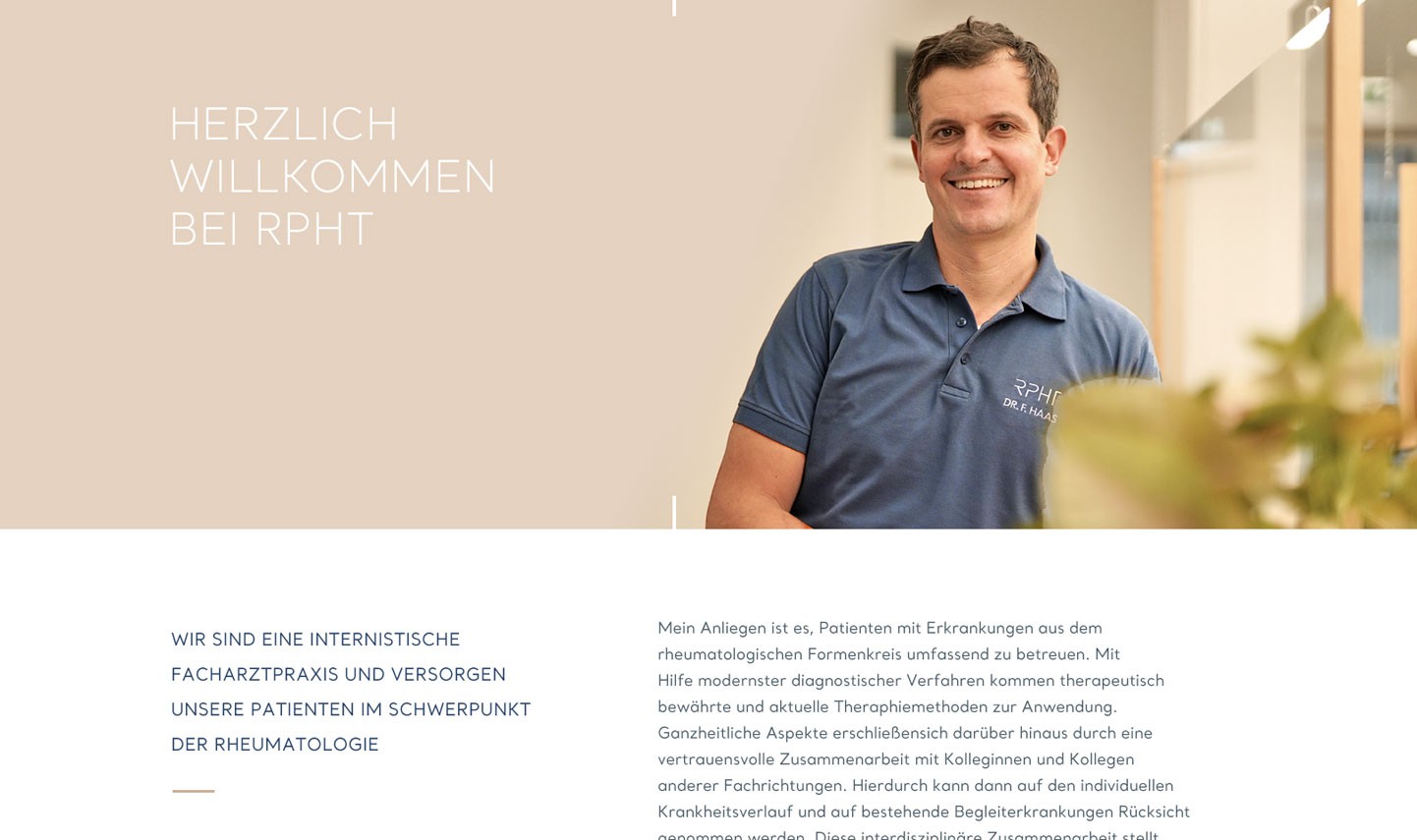 Der Patient steht bei der rheumatologischen Facharztpraxis Haas in Tübingen im Mittelpunkt_  Wertschätzend, Respektvoll, Qualifiziert und systematisch.