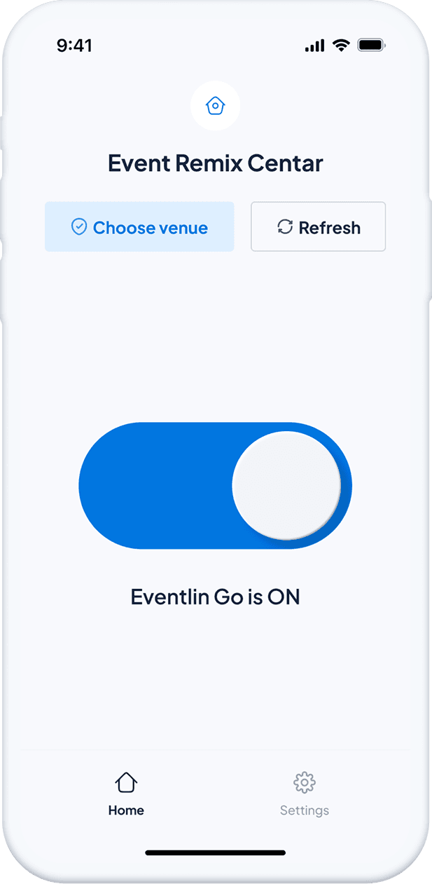 Eventlin Go mobile app interface for enabling real-time guest caller recognition