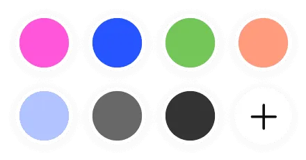 Color palette showing a range of colours to choose from