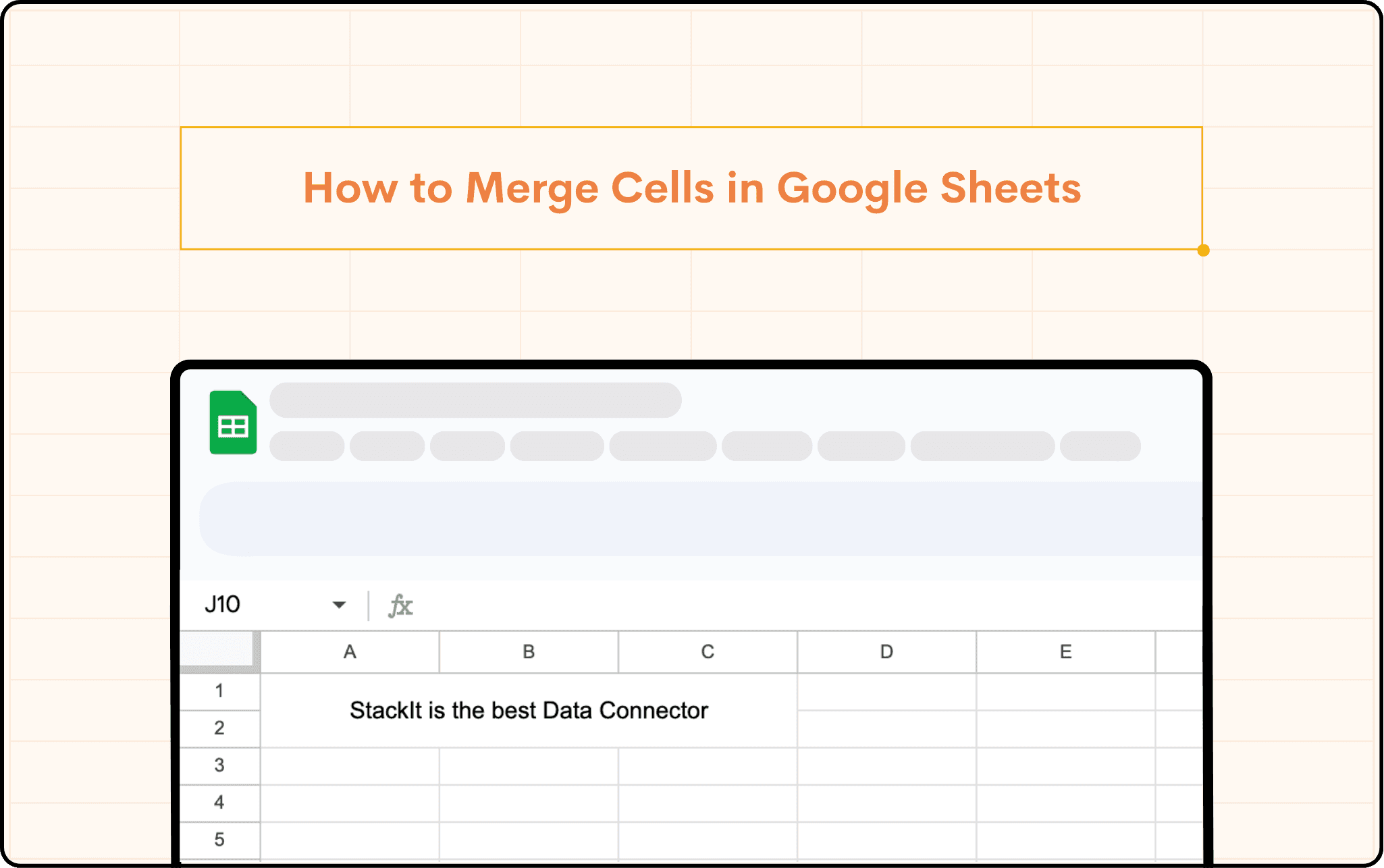 How to merge Cells in Google Sheets