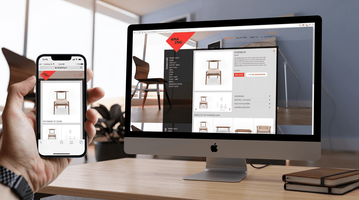 Amazng Furniture & Accessories | Digital-First Brand Identity for a premium Indian furniture brand