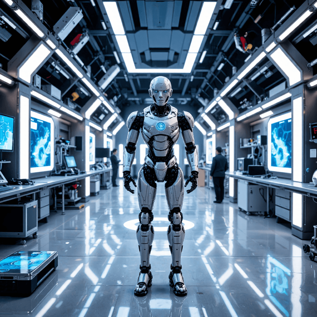 product photography of humanoid robot