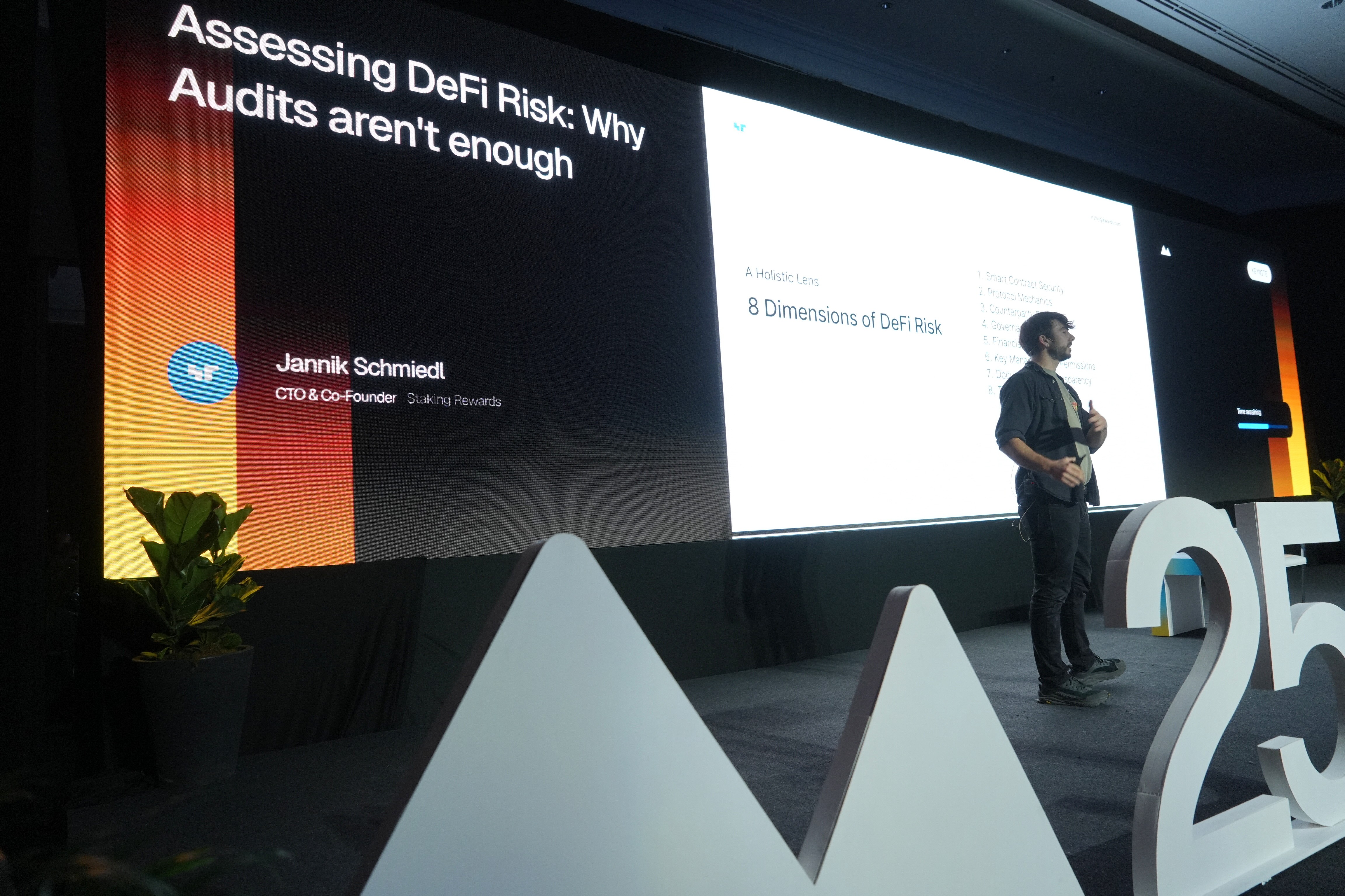 Will Shannon, Lido, delivering a keynote at staking summit