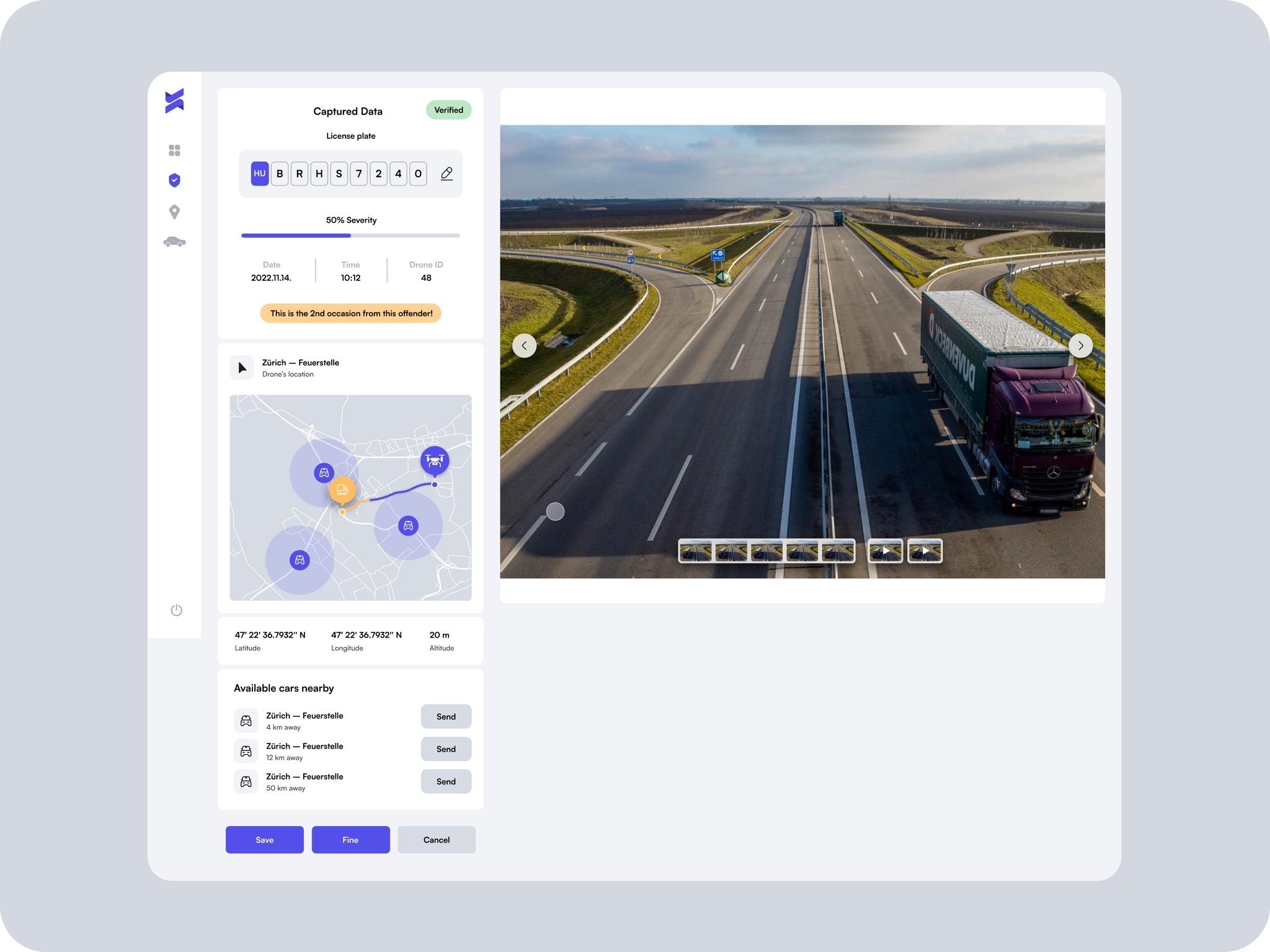 A screen showing how to verify reports