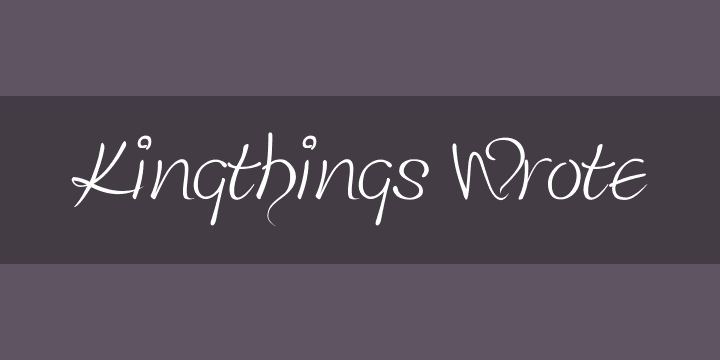 Kingthings Wrote script font