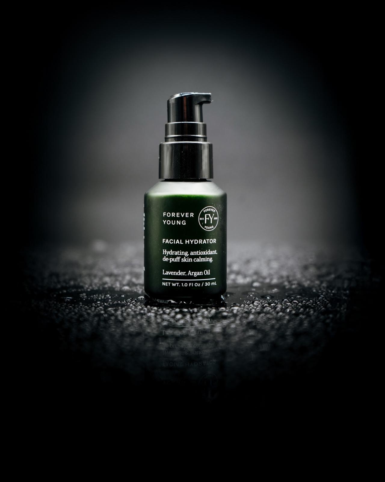 SFY Labs+ Forever Young Hydrator — lightweight daily moisturizer for men that restores hydration and strengthens the skin barrier.