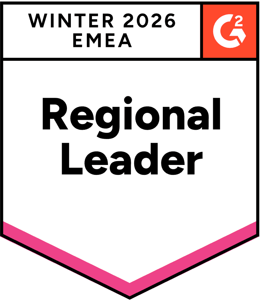 G2 badge for "Easiest To Do Business With" for Mid-Market, Fall 2024.