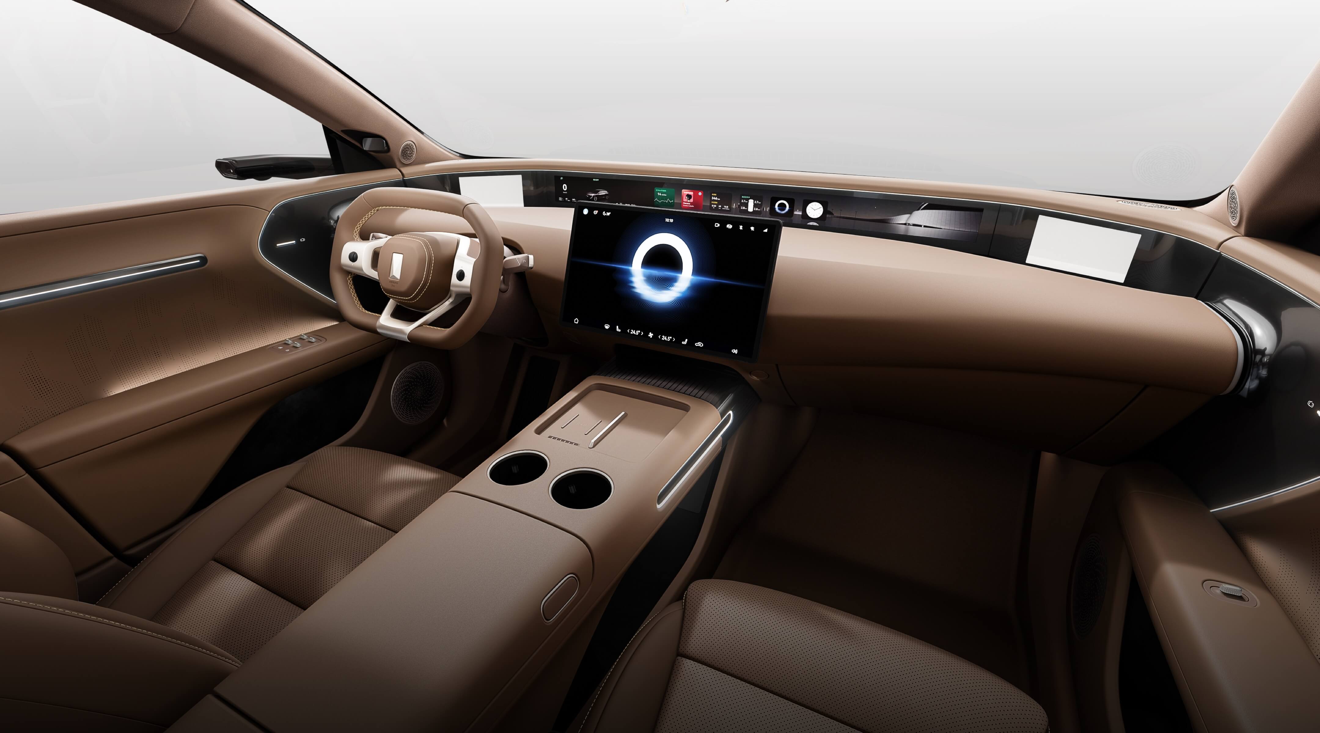 Avatr EV Concept – Caramel Luxury Interior Rendering by MUNIQ