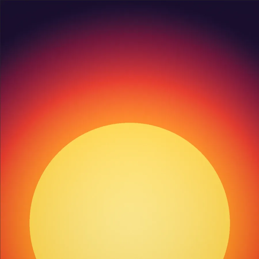 Halo, the cover: a sun rising out of a gradient.