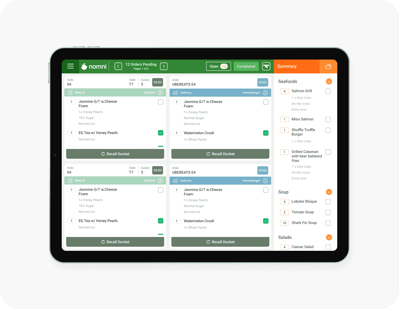 abacus kitchen display system kds