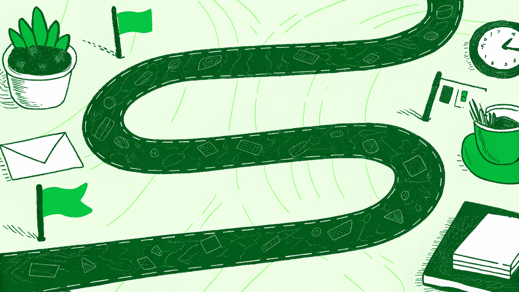  Breach notice envelope leads along a monitored timeline path to a deadline flag