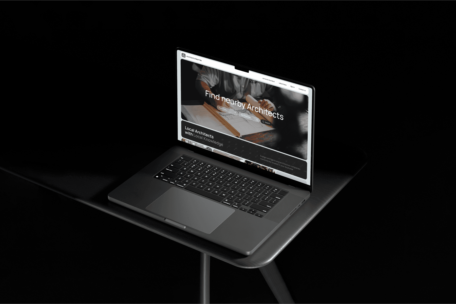 Project showcase laptop mockup